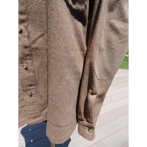 Vintage Men’s Countess Mara 100% Wool Long Sleeve Shirt Herringbone Large - Picture 4 of 10